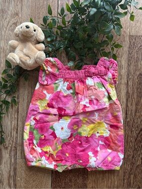 Janie and Jack - Floral Pink Baby Romper